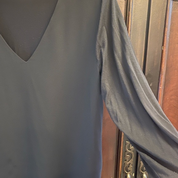 Michael Kors Black Layered V neck Blouse - Picture 4 of 6